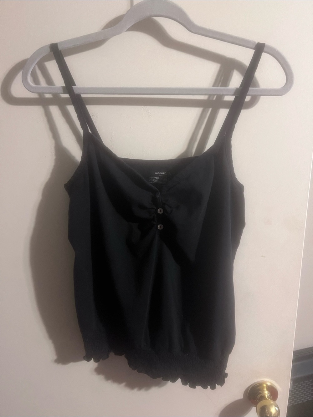 Old Navy Black Spaghetti Strap Button-Front Camisole